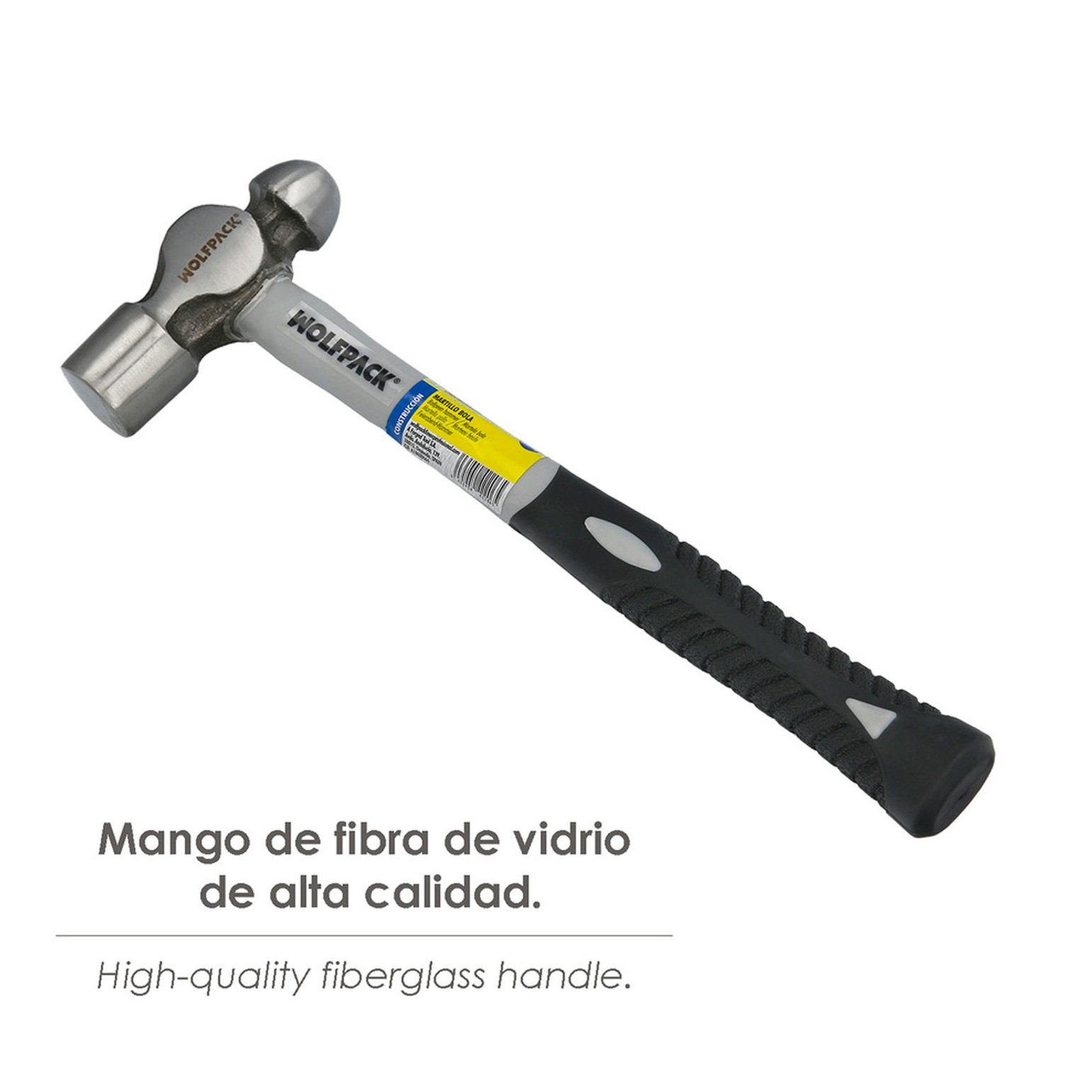 Martillo Bola 650 Gramos Mango Fibra Vidrio