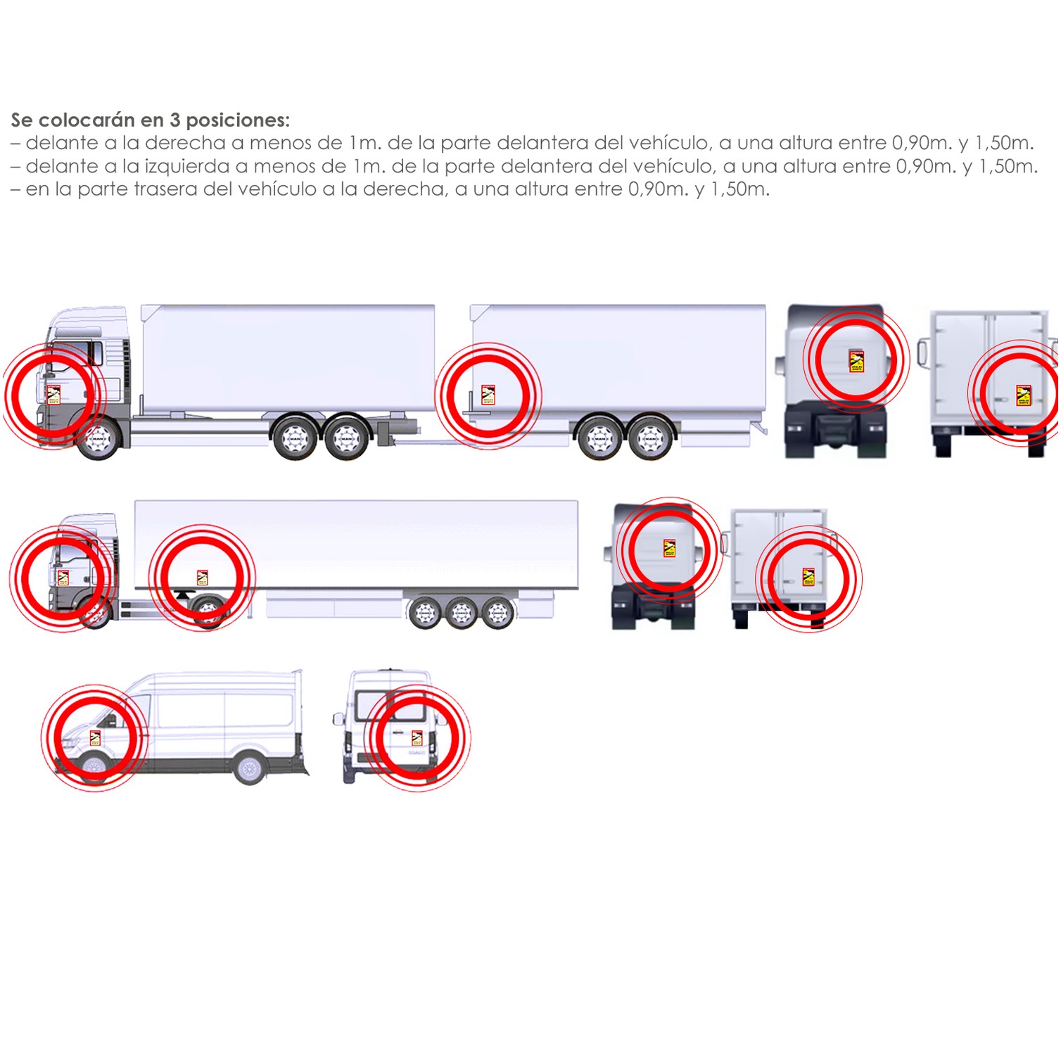 Rotulo / Pegatina Adhesivo Angulo Muerto Camion 25x17 cm. pegatina Angulo Muerto Francia Obligatoria