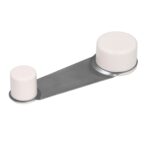 Tope Puerta Adhesivo con Retenedor Blanco