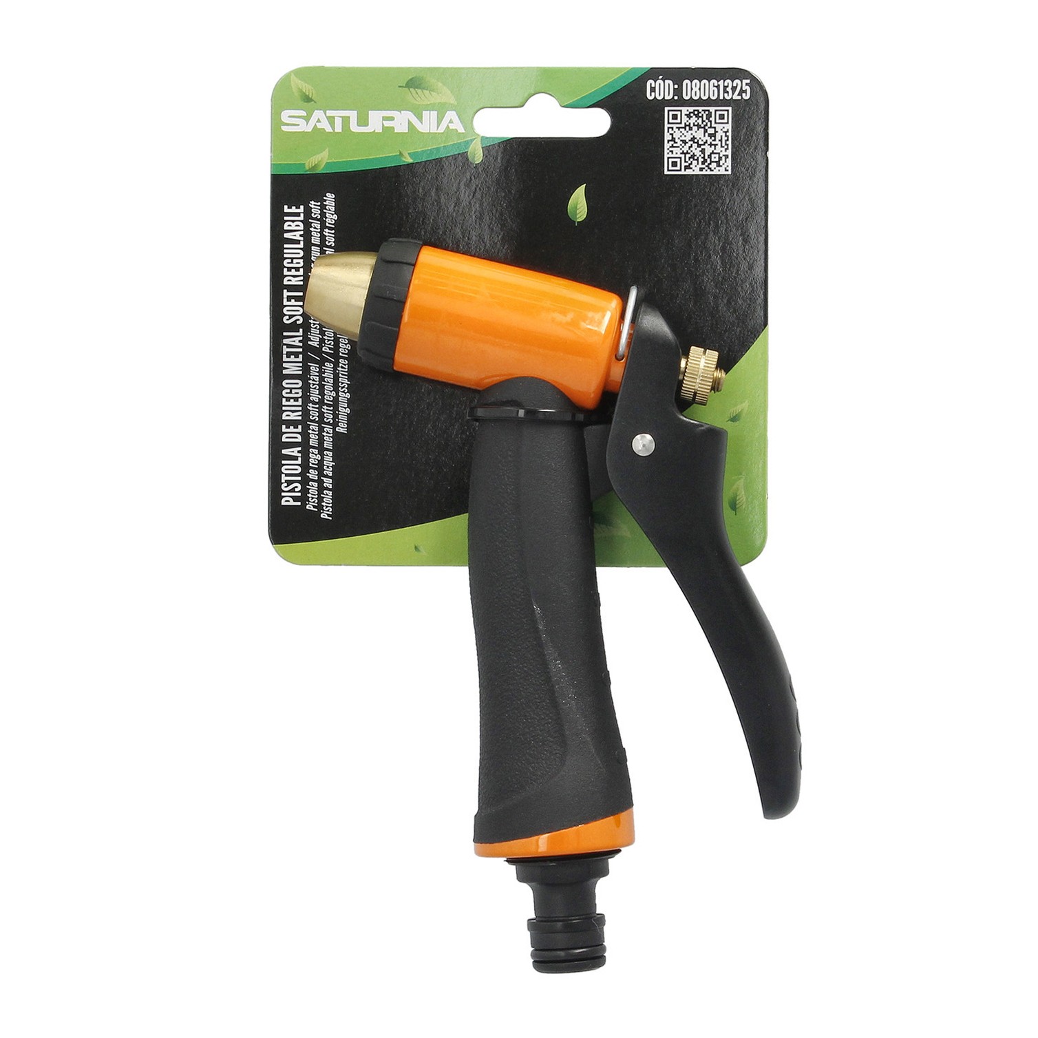 Pistola Riego Manguera Metal Soft-Touch Regulable