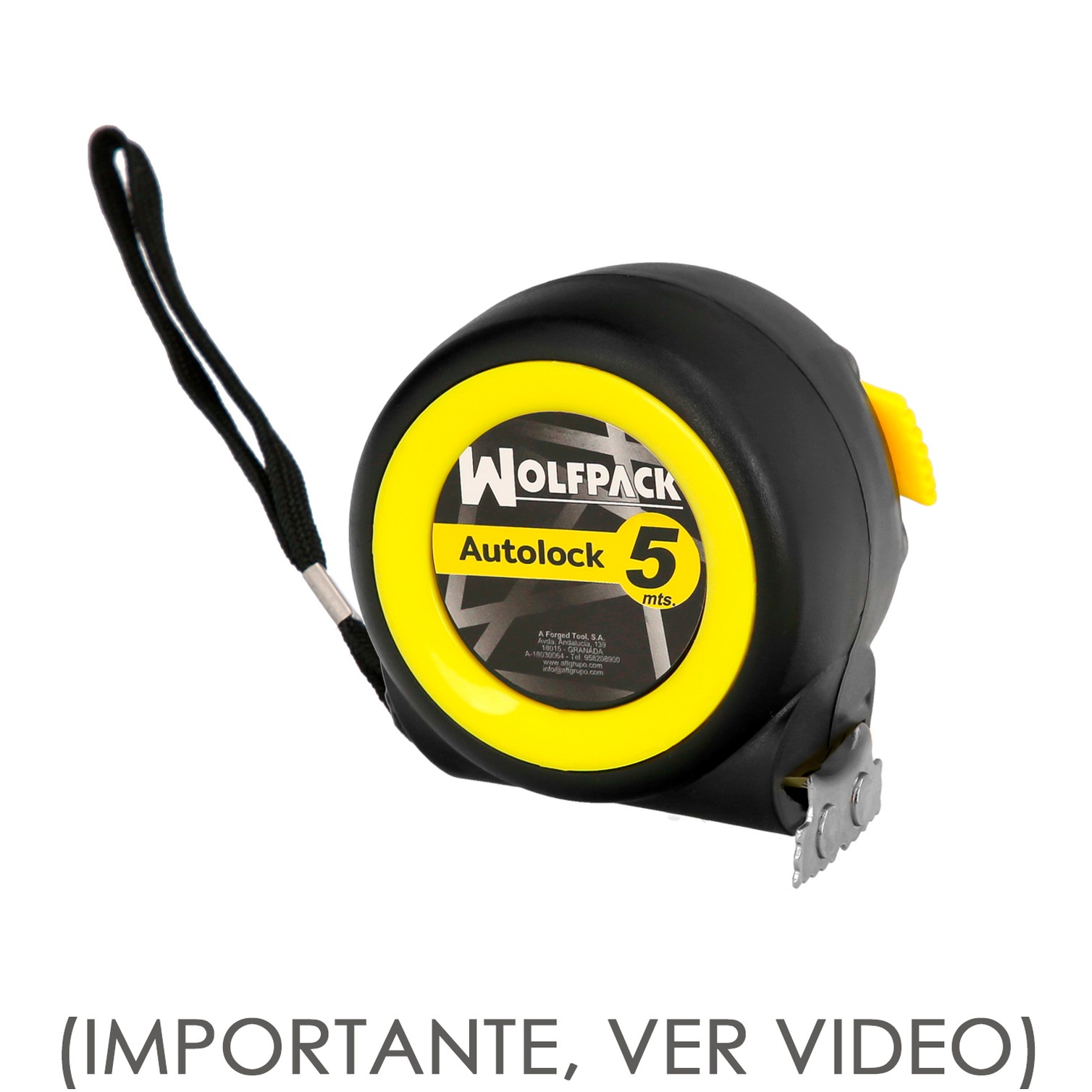 Flexometro Sistema Autolock Con Freno Automatico Longitud 5 Metros Ancho Cinta 25 mm. Magnetico. Cinta Metrica Freno Automatico