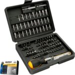 Juego Puntas con Destornillador 1/4" 99 Pzs. Con Apadtador. Cromo Vanadio, Kit Llave Combinada, Kit Carraca,