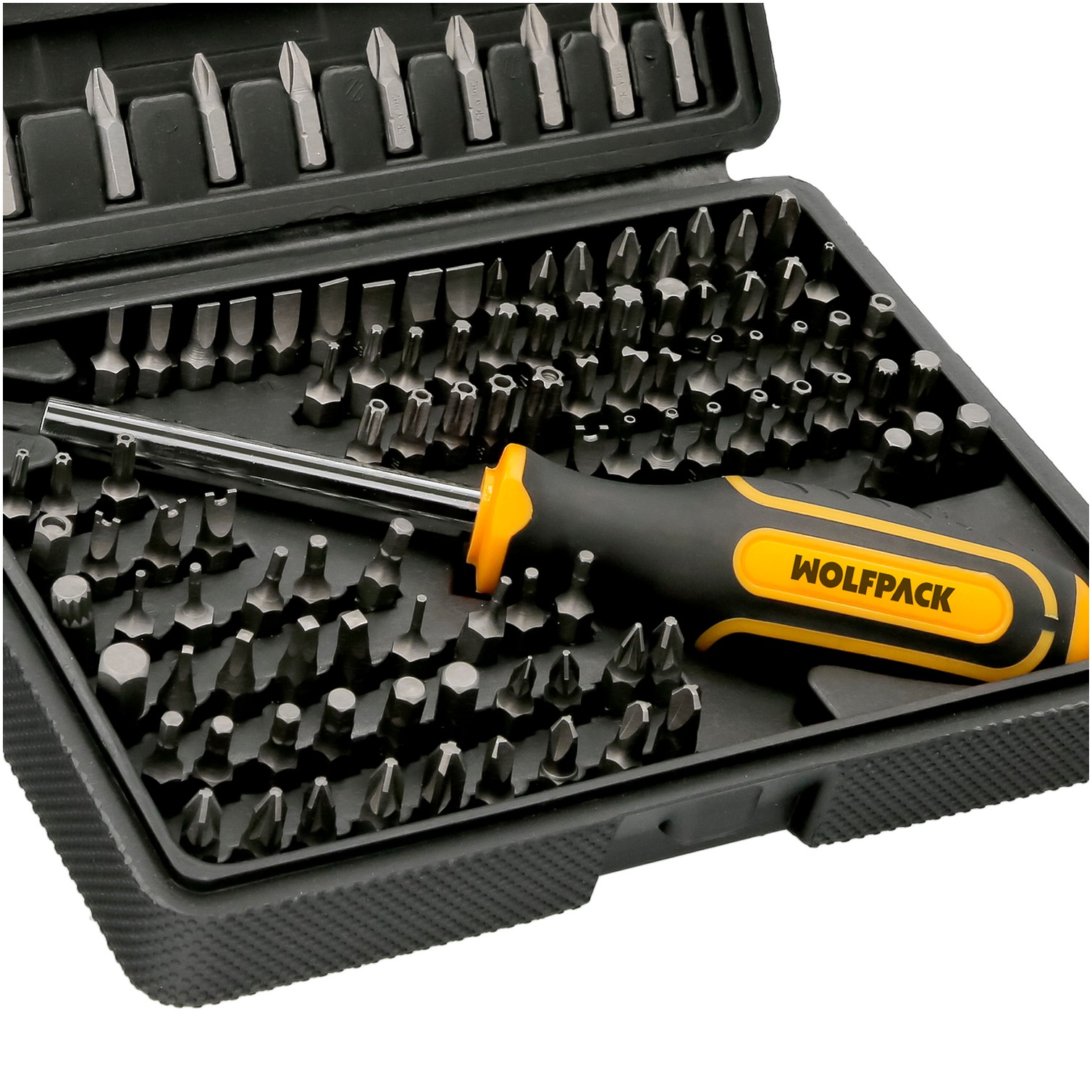 Juego Puntas con Destornillador 1/4" 122 Pzs. Con Apadtador. Cromo Vanadio, Kit Llave Combinada, Kit Carraca,