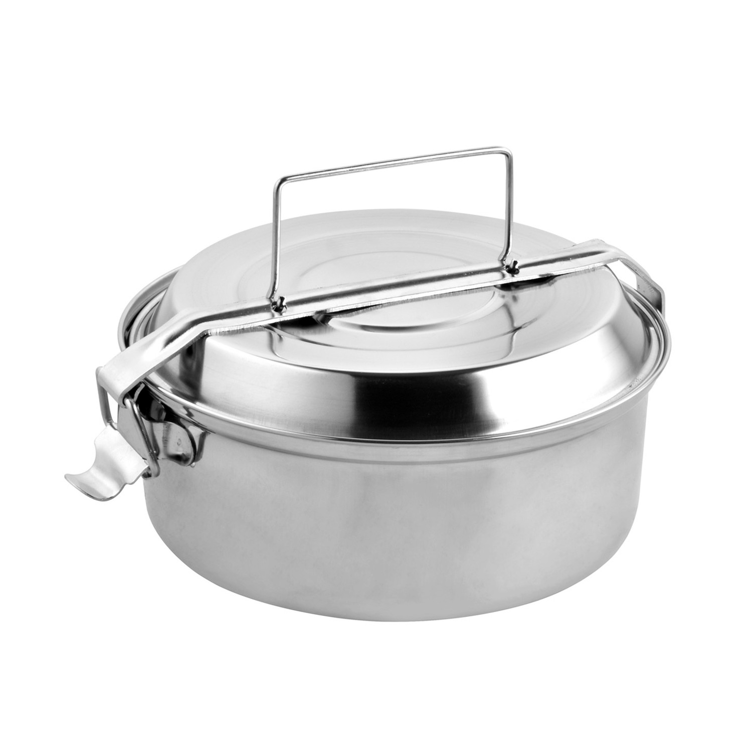 Fiambrera Metalica De Acero Inoxidable Con 2 Platos Ø 16 cm. Lunch Box, Fiambrera Metalica, Porta Alimentos Metalico,