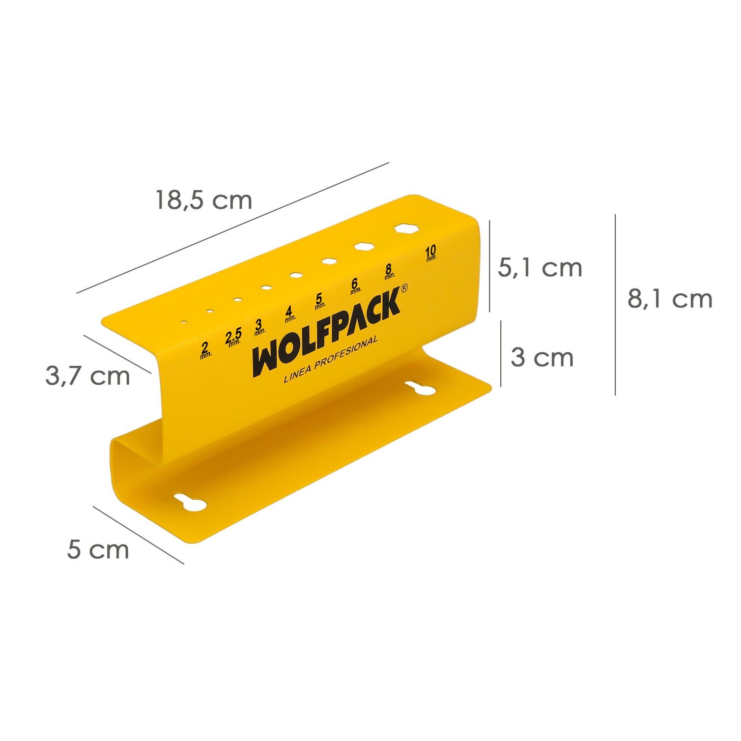 Soporte Para Llaves Allen Mango T Con Capacidad Para 8 Llaves, Organizador Llaves Allen