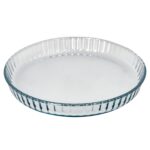Molde Rizado Horno Cristal Borosilicato Ø 28 cm. Ideal Postres, Cocina, Resposteria, Tartas, Quiche, Libre BPA