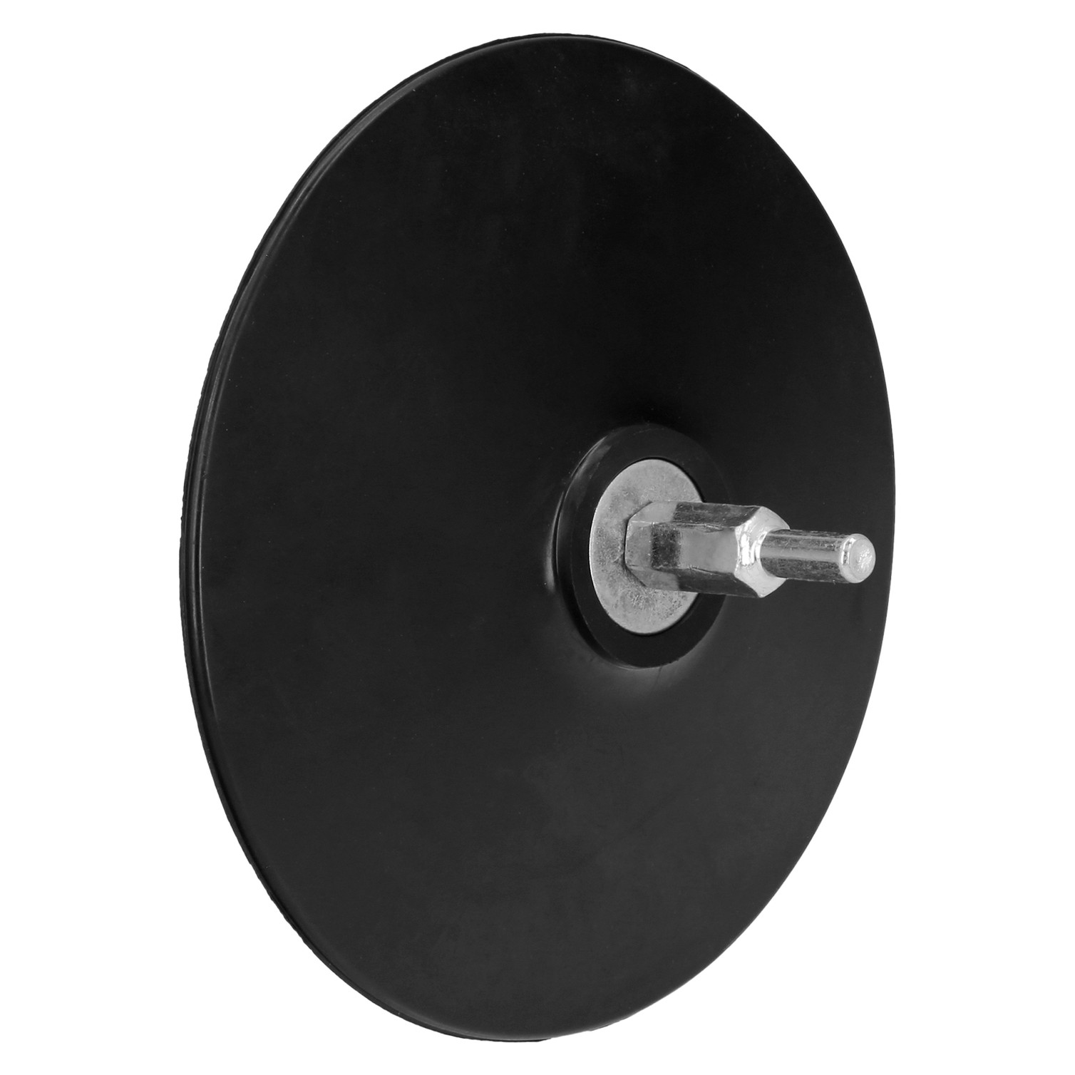 Plato Taladro Nylon Ø 125 mm. Con Espiga Ø 6 mm. Disco Plástico Para Bonete