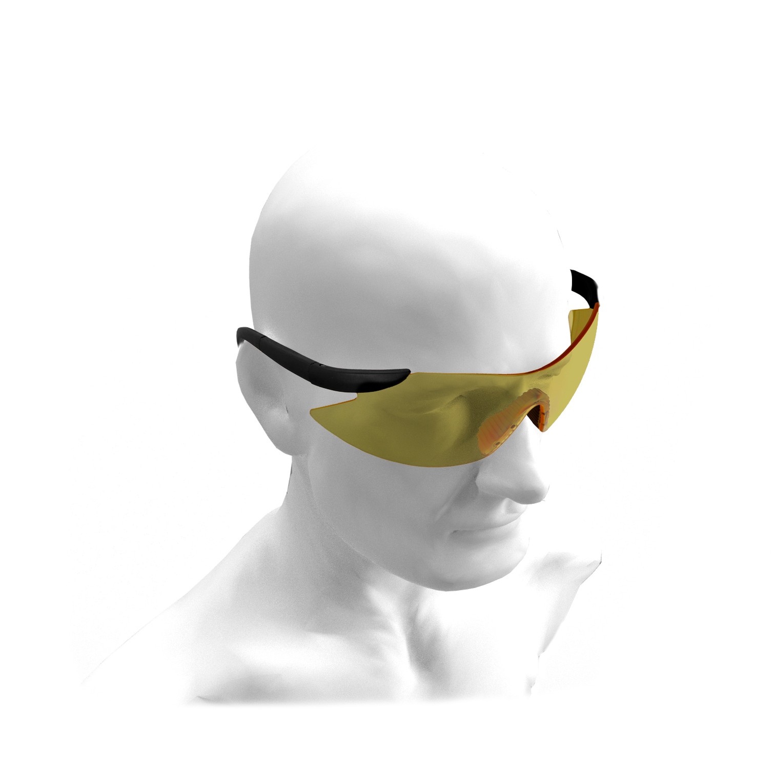Gafas Proteccion En166 Patillas Ajustables Lentes Ambar, Puente Engomado, Homologadas EN166