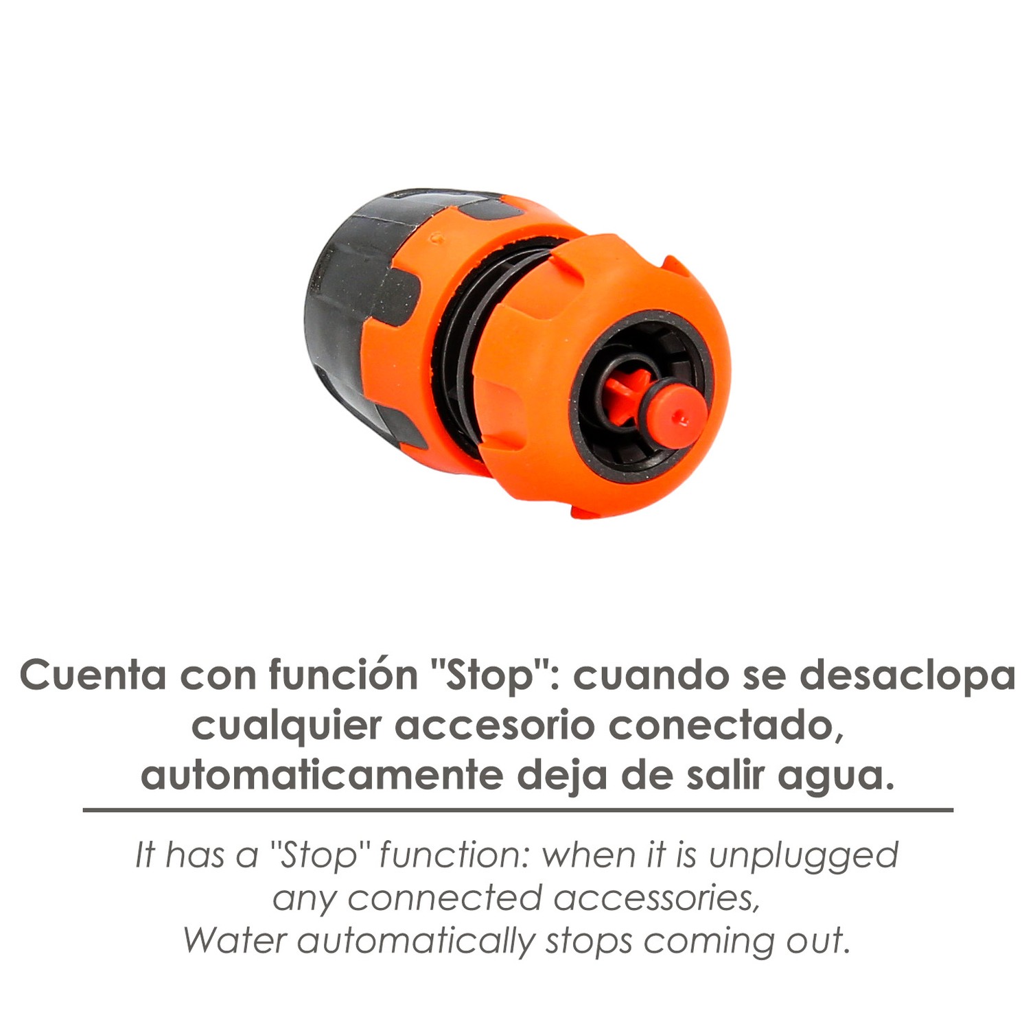 Conector Manguera Soft-Touch 1/2 Con Stop