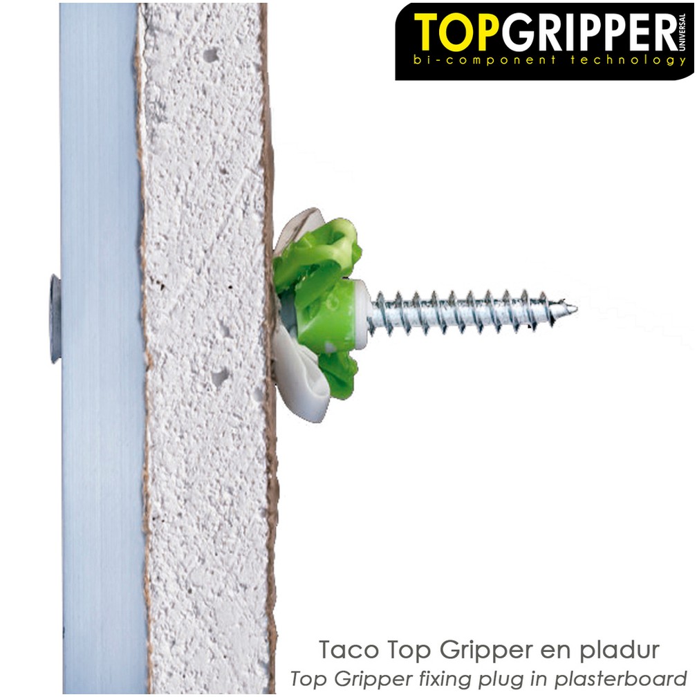 Cubo Tacos Topgripper Bimaterial Con Tornillos Ø 6 mm. 250 Piezas Taco Anclaje Universal, Taco Hormigon, Taco Pladur