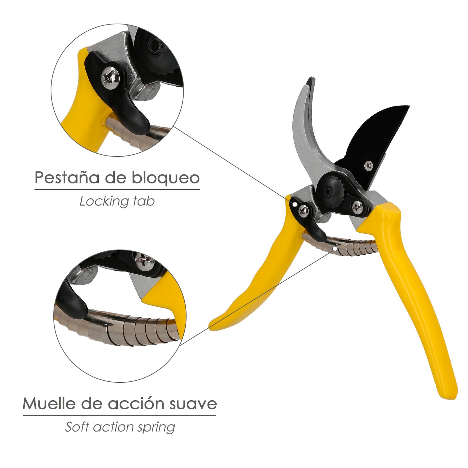 Tijeras Podar 1 Mano Japonesa Akagi T-4S 220 mm. Mangos Aluminio Endurecido, Hoja Recubierta PTFE