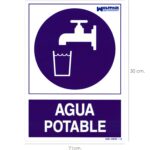 Cartel Agua Potable 21x 30 (Alt.) cm.