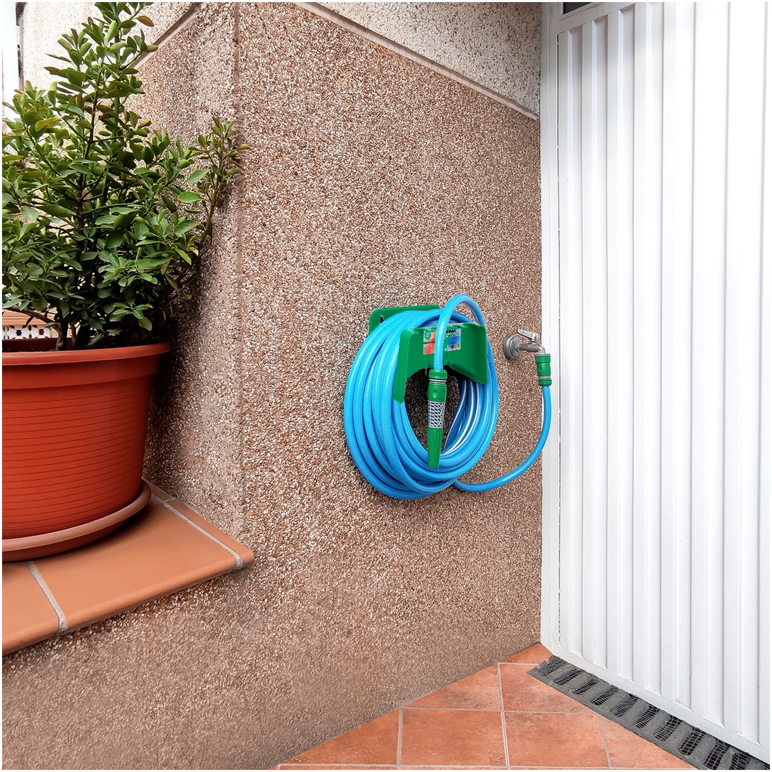 Manguera Tricotada No Torsion Blue Ø 15 mm. Rollo 50 metros. Manguera Anti Torsion, Manguera Sin Dobleces, Manguera Sin Nudos