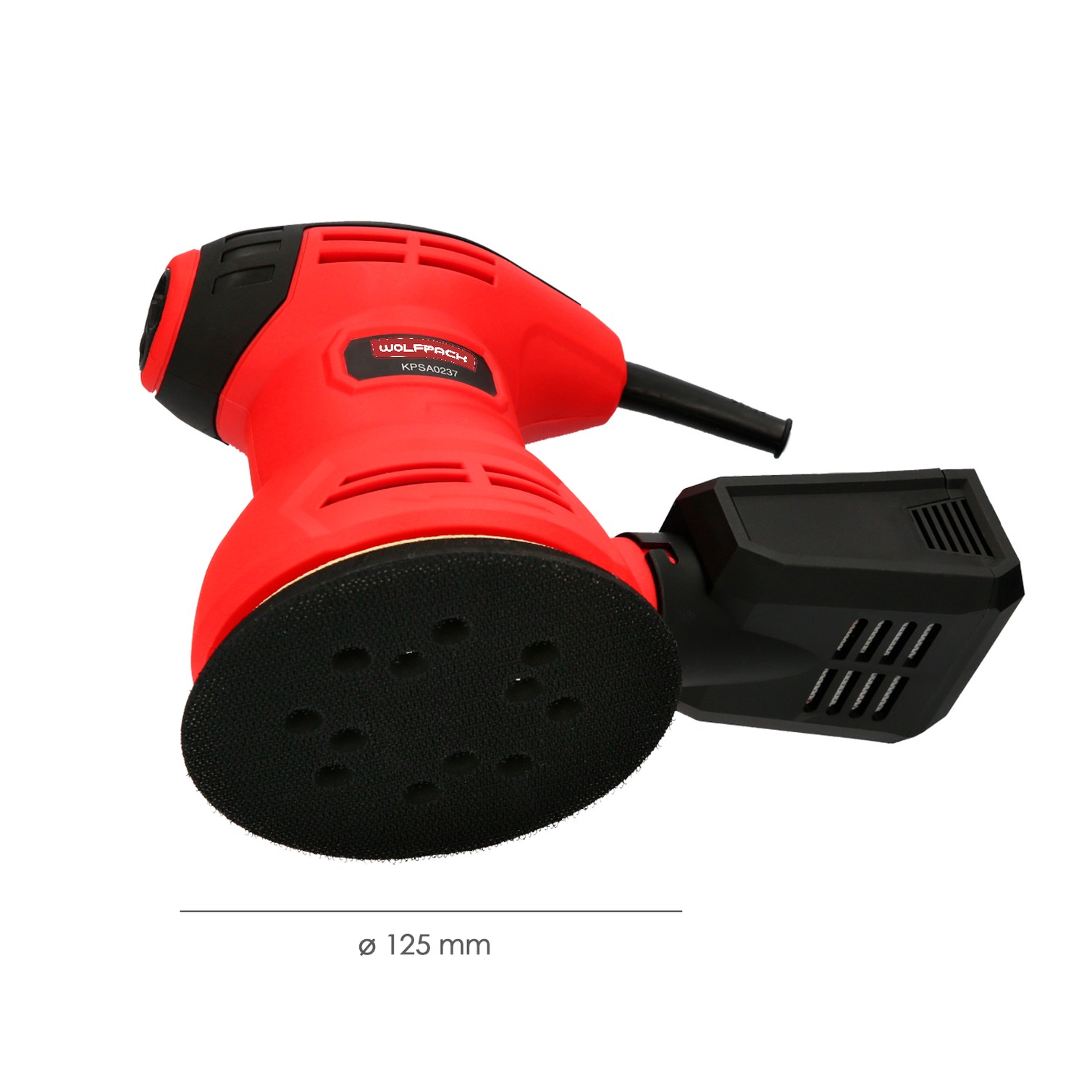 Lijadora Wolfpack Orbital 240 Watt. Lijadora Multifunción. Decapado, Lijado, Eliminar Oxido, Disco Ø 125 mm.