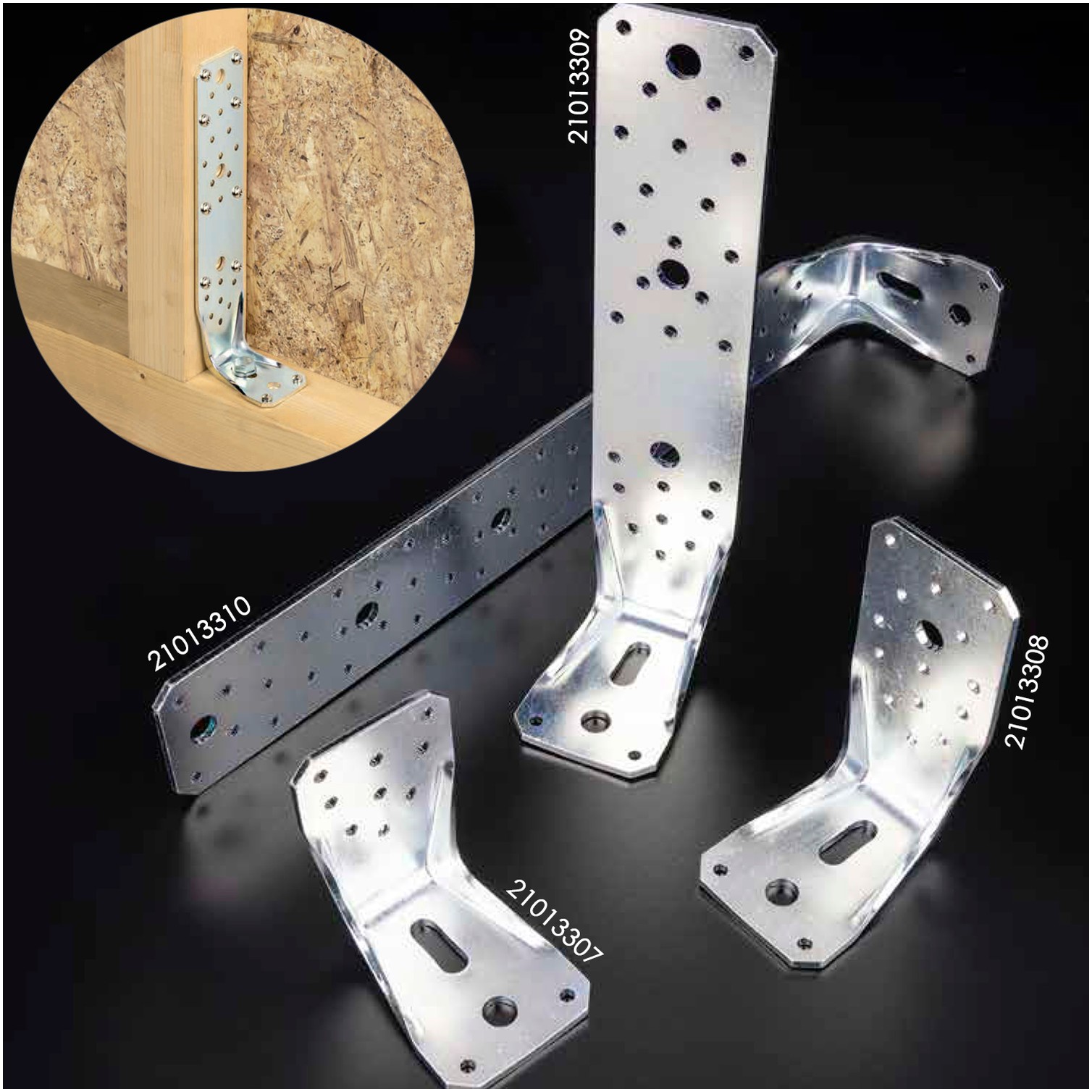 Soporte Para Madera Con Angulo Reforzado 65x88x285 mm. Conector Angular, Escuadra Fijación, Zapata Madera Soporte Pergola Madera