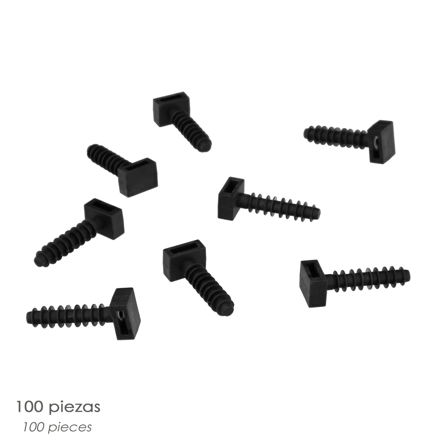 Taco Fijación Brida Nylon Negro 8 mm. (Bolsa 100 Unidades)