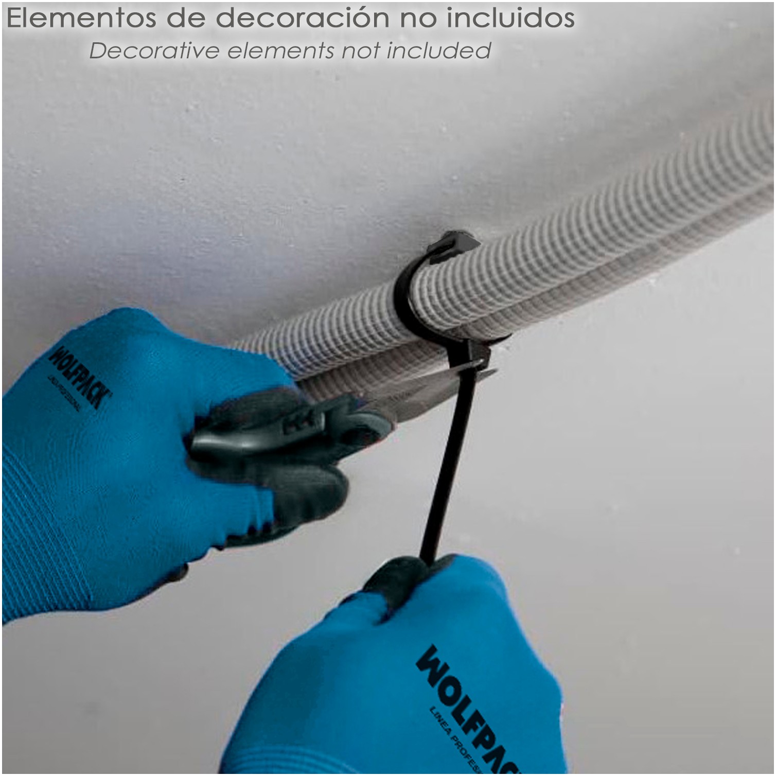 Taco Fijación Brida Nylon Negro 8 mm. (Bolsa 100 Unidades)