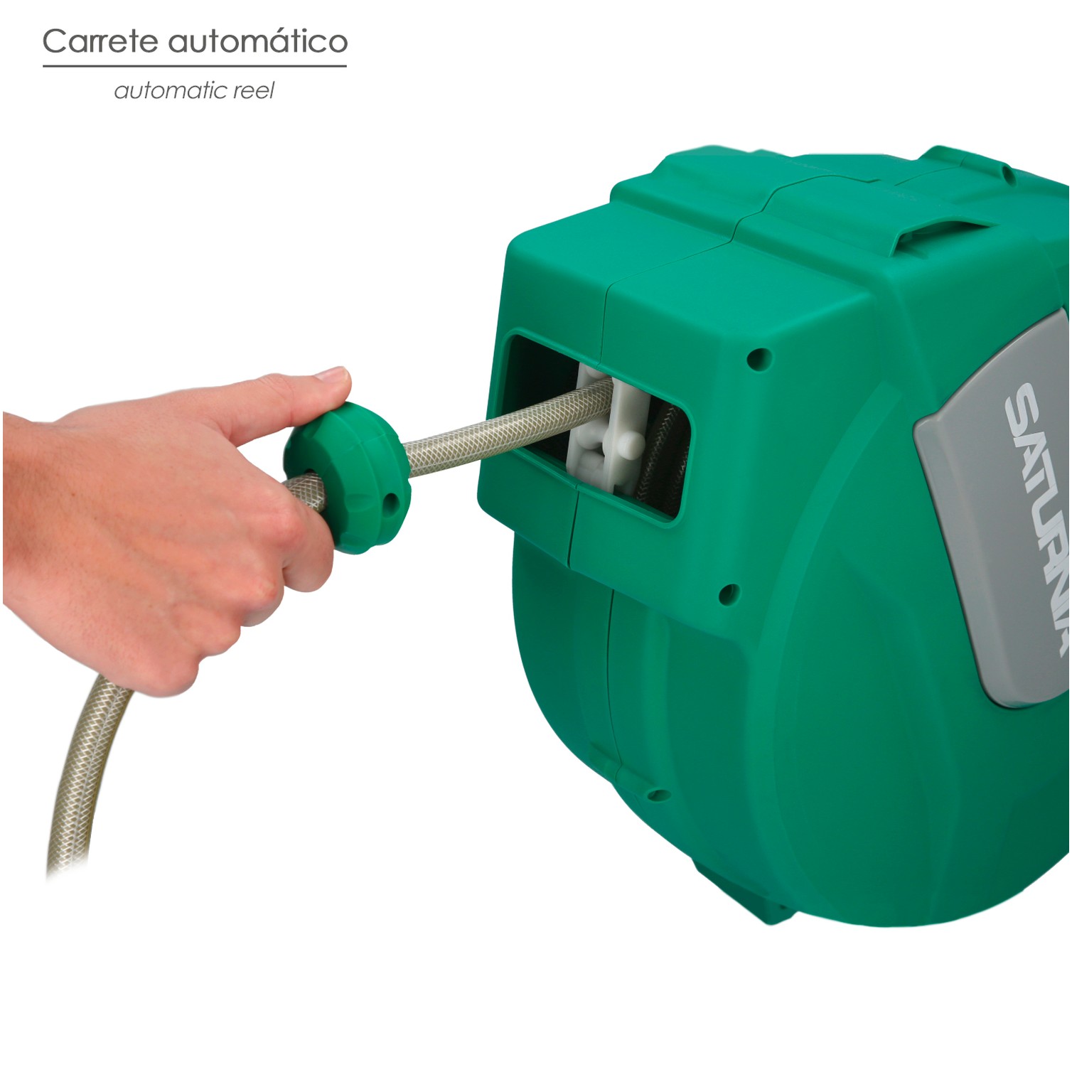 Enrollador Automatico Manguera Para Jardin. Recogedor Manguera Automatico, Porta Mangueras Jardin Manguera De 20 Metros