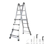 Escalera Telescópica Aluminio 3+3 Peldaños Perfil 67 mm. [+4 variaciones de Peldaños Disponibles]