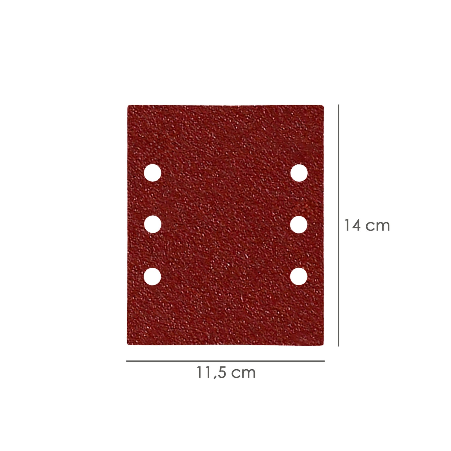 Lija Recambio Con Velcro 114x140 mm. Con Agujeros Grano 120 (10 Piezas)