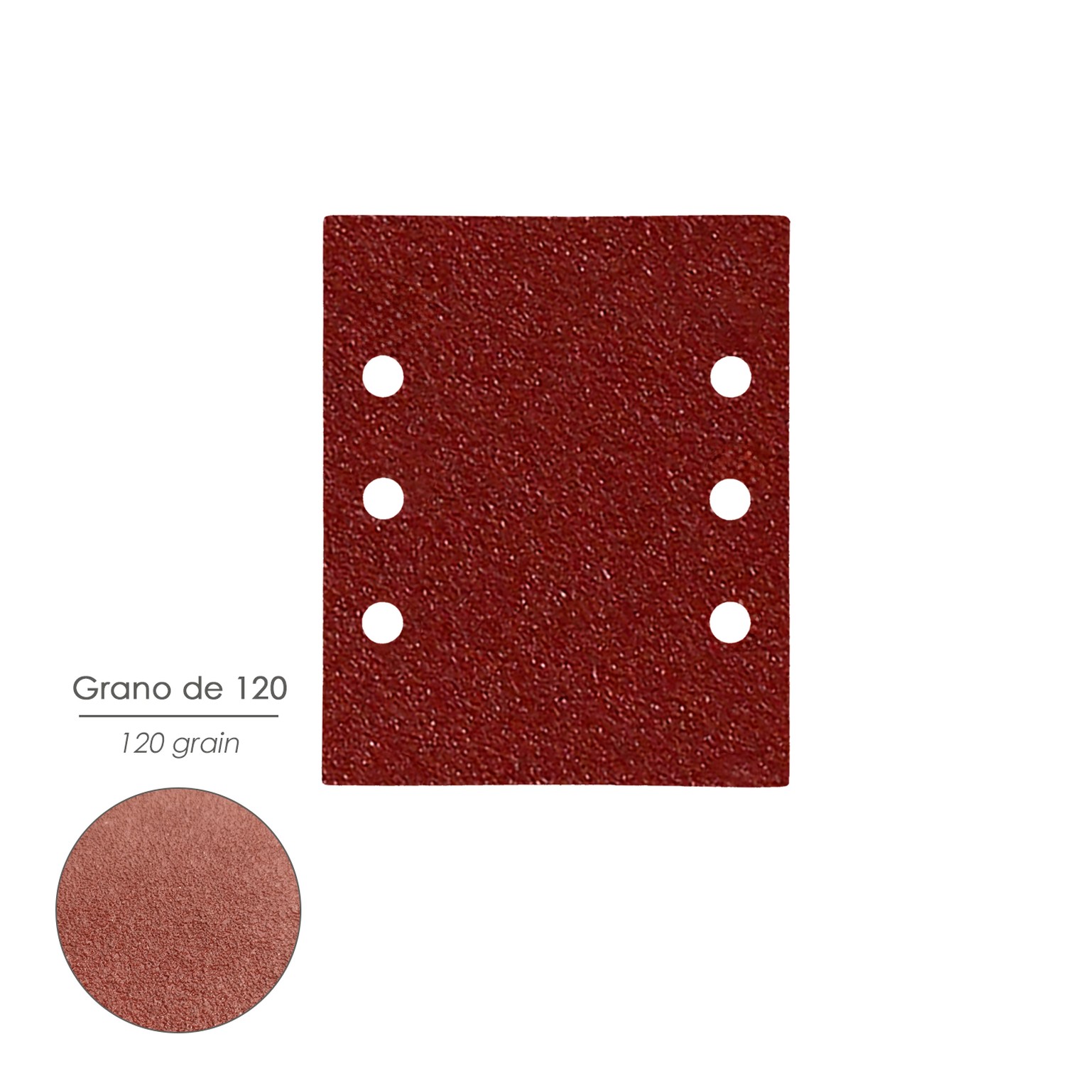 Lija Recambio Con Velcro 114x140 mm. Con Agujeros Grano 120 (10 Piezas)
