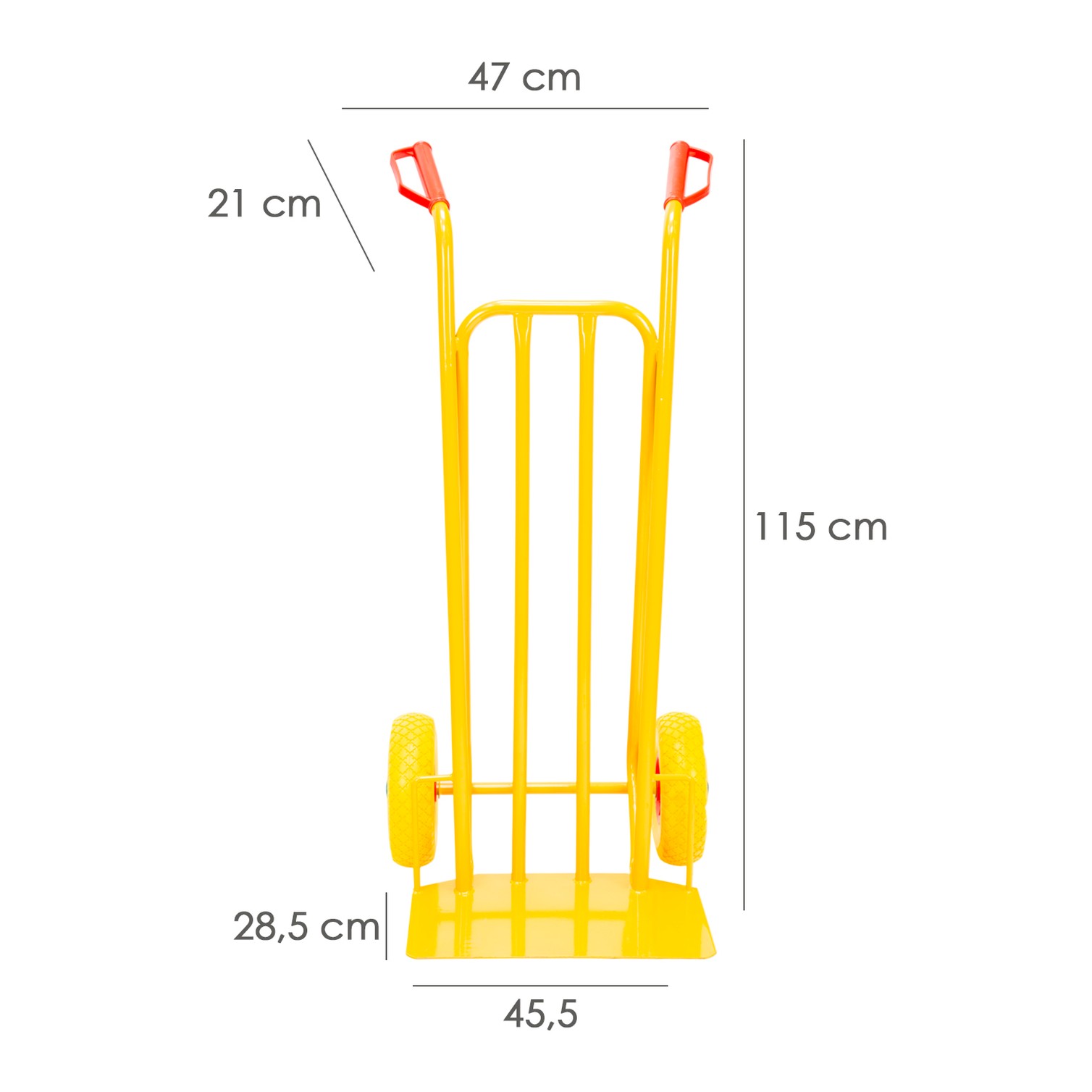 Carretilla Almacen / Sacos Ruedas Macizas Llantas De Plástico