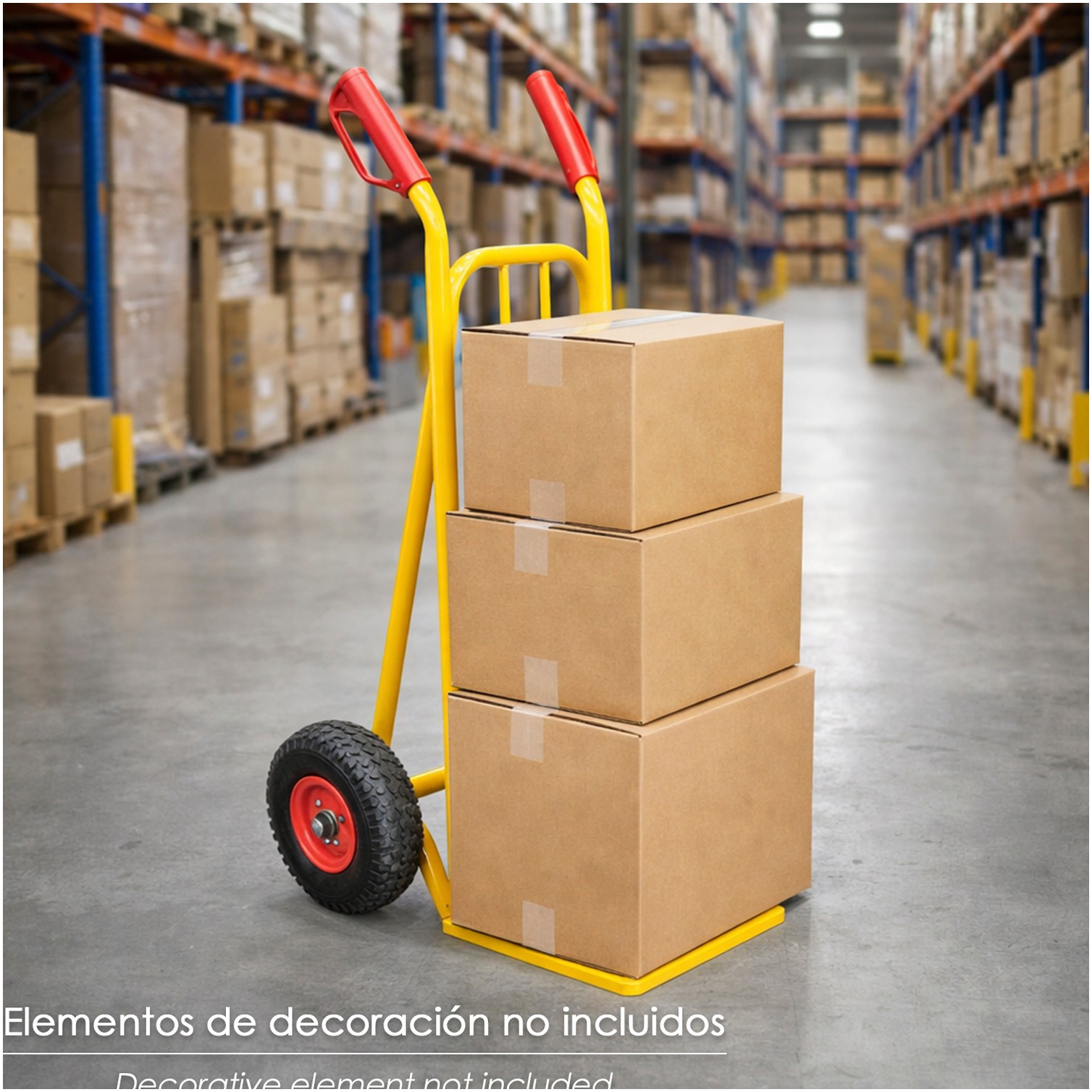 Carretilla Almacen / Sacos Ruedas Neumaticas Llantas Plastico