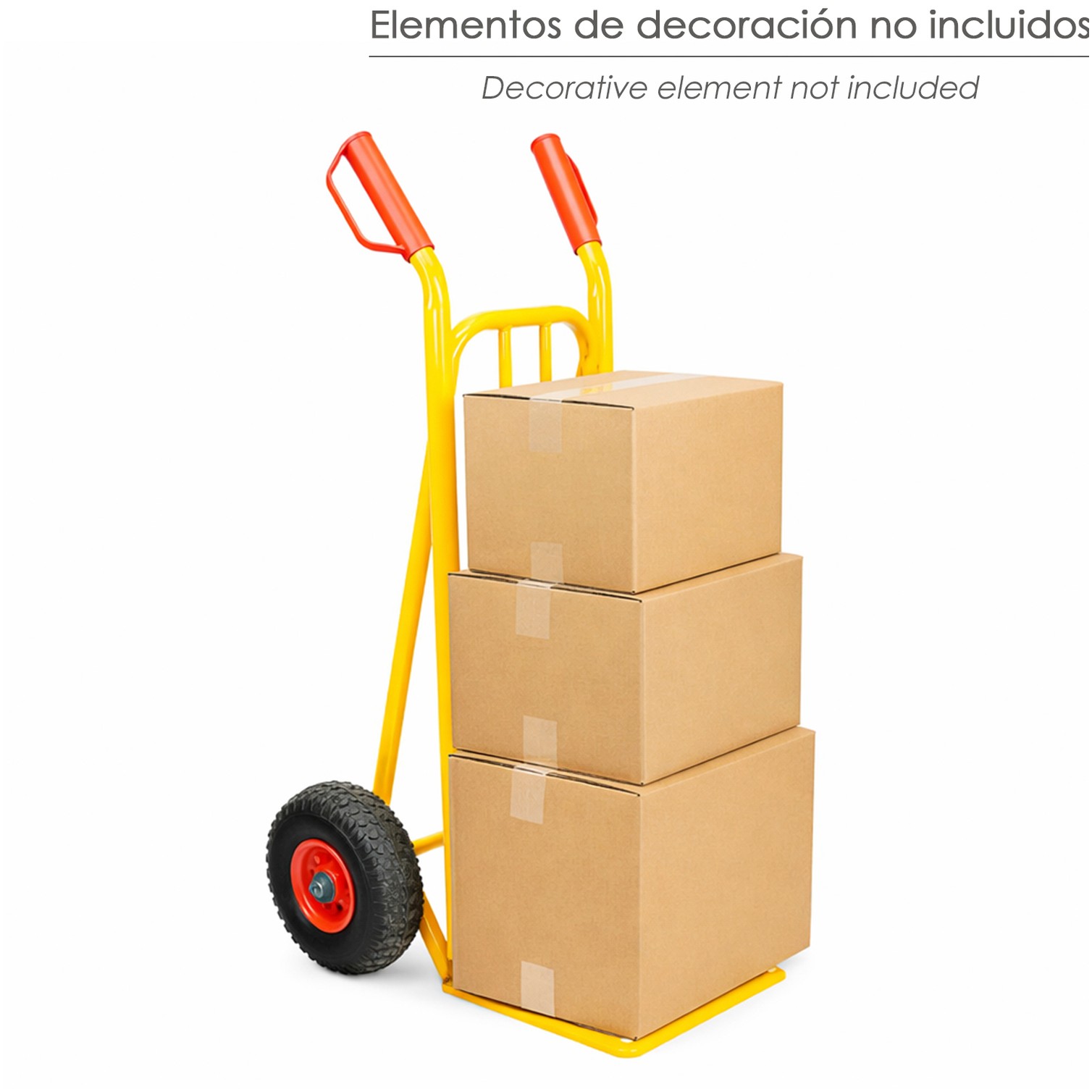 Carretilla Almacen / Sacos Con Pala Abatible Ruedas Neumáticas Llantas de plástico