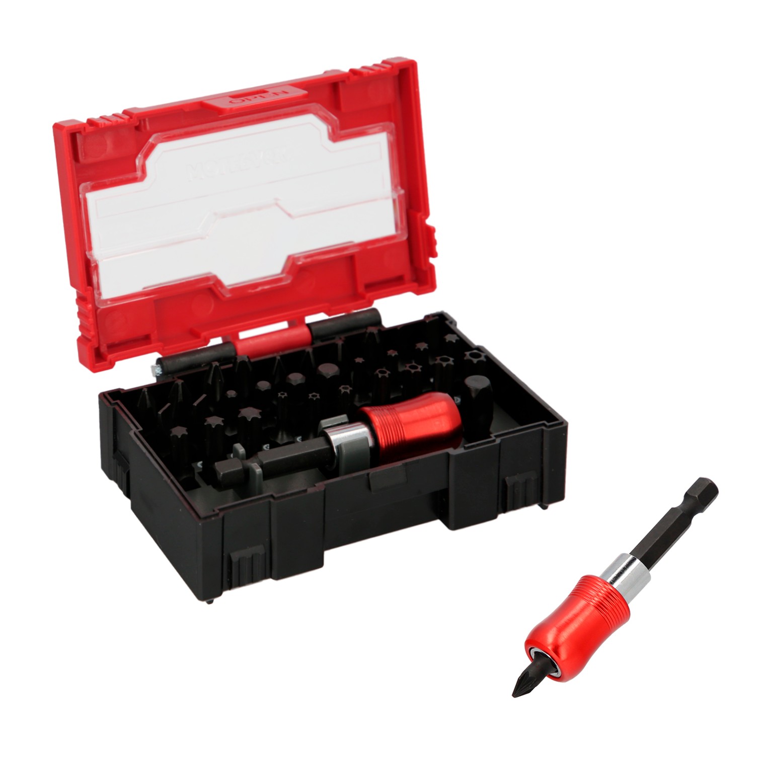 Juego De Puntas Destornillador Acero Cromo Vanadio Con Adaptador Rapido 32 Piezas