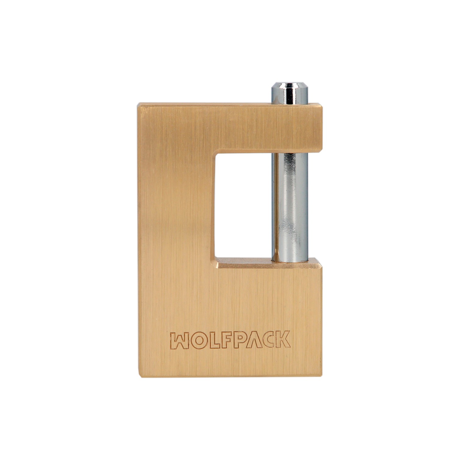 Candado Cuadrado Latón Persiana Ancho 70 mm. Alta Seguridad, Antirrobo Puertas, Contenedores, Trasteros, 2 Llaves