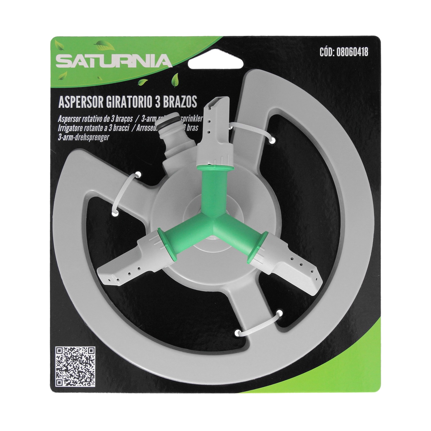 Aspersor Plastico Giratorio 3 Brazos.