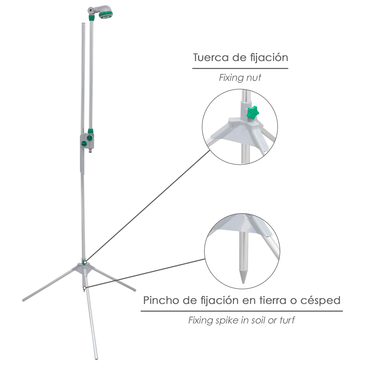 Ducha Jardin Portatil Con Tripode