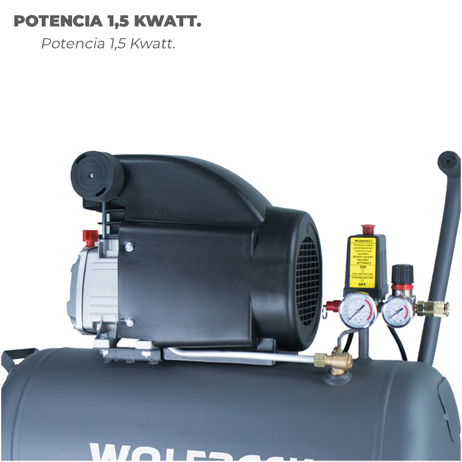 Compresor Aire 50 Litros / 8 Bares / 1,5 Kw - 2,0 HP