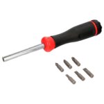 Juego De Puntas con Destornillador 1/4" 7 Piezas. Acero Cromo Vanadio, Kit Destorpuntas, Puntas Destornillador.