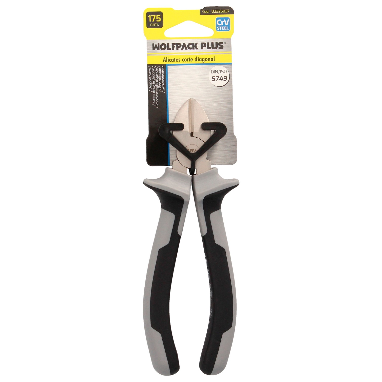 Alicates Corte Diagonal 175 mm. Acero Cromo Vanadio DIN-ISO 5749 Pelacables, Corta Cables, Pelador Cables