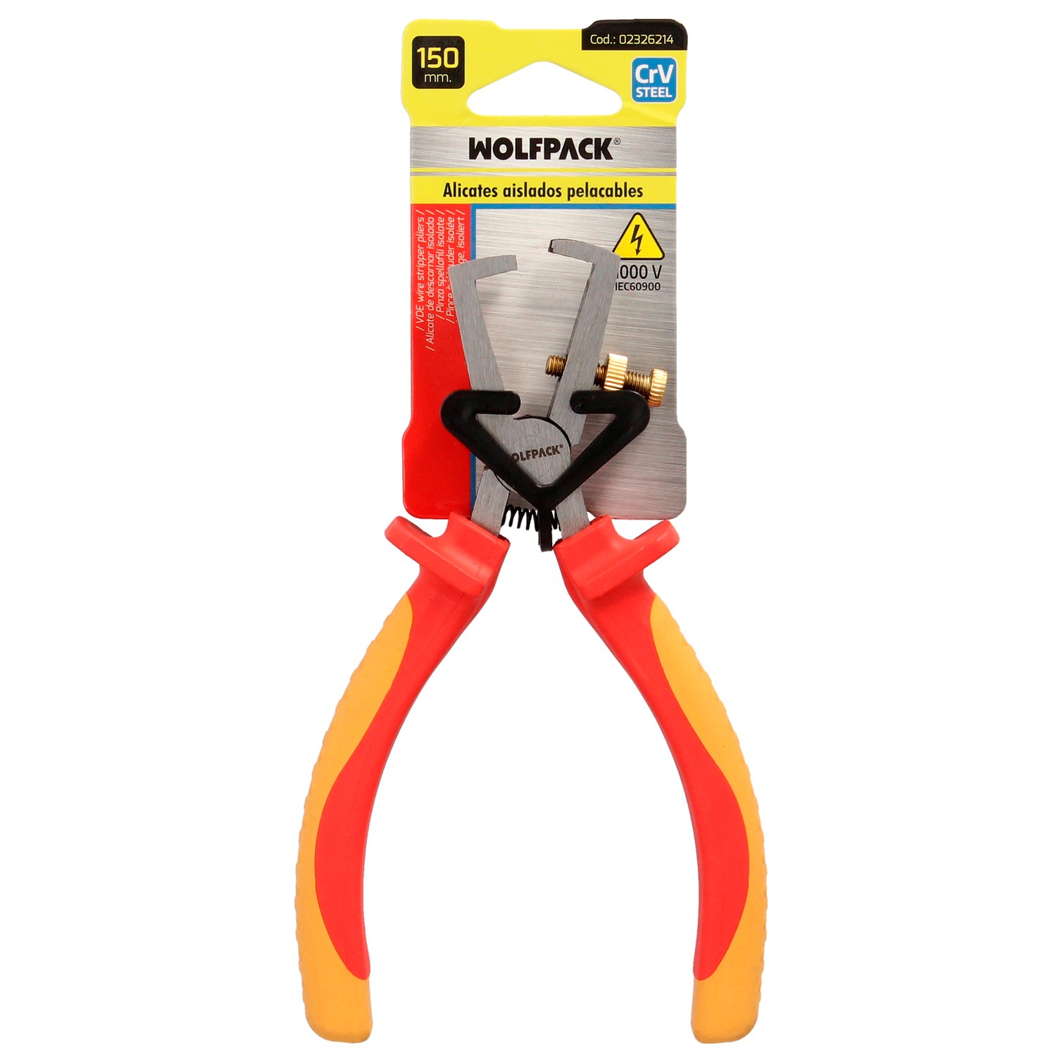 Alicates Pelacables 150 mm. Mangos Aislados Acero Cromo Vanadio Pelacables, Corta Cables, Pelador Cables