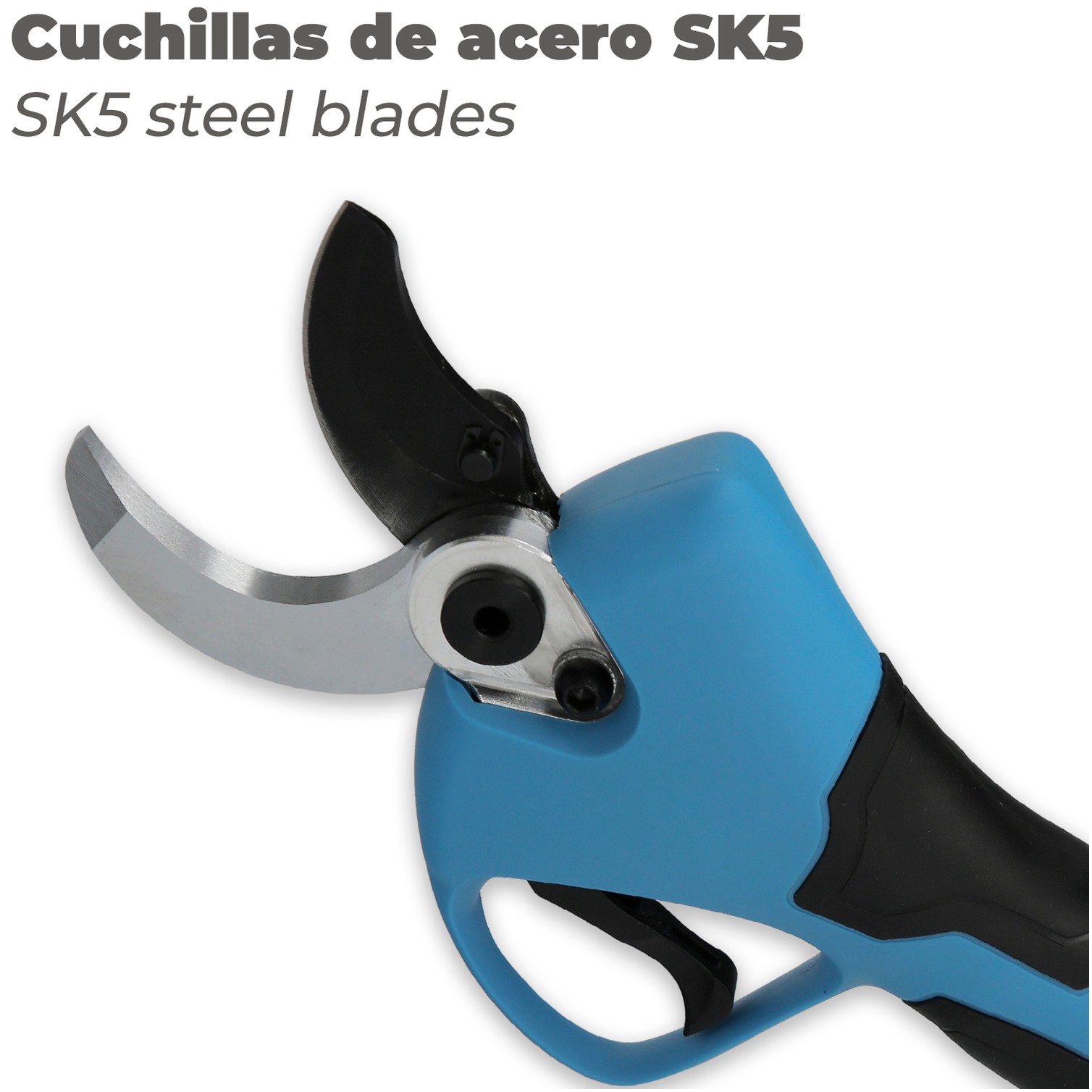 Tijeras Podar A Bateria 21 Volt. Con 2 Baterias 2 A/h Mango Engomado, Ø Corte 40 mm.Con Maletín