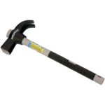 Martillo Uña Mango Fibra Vidrio Mango Fibra Vidrio Con Empuñadura Antideslizante. 600 Gramos 33 cm.