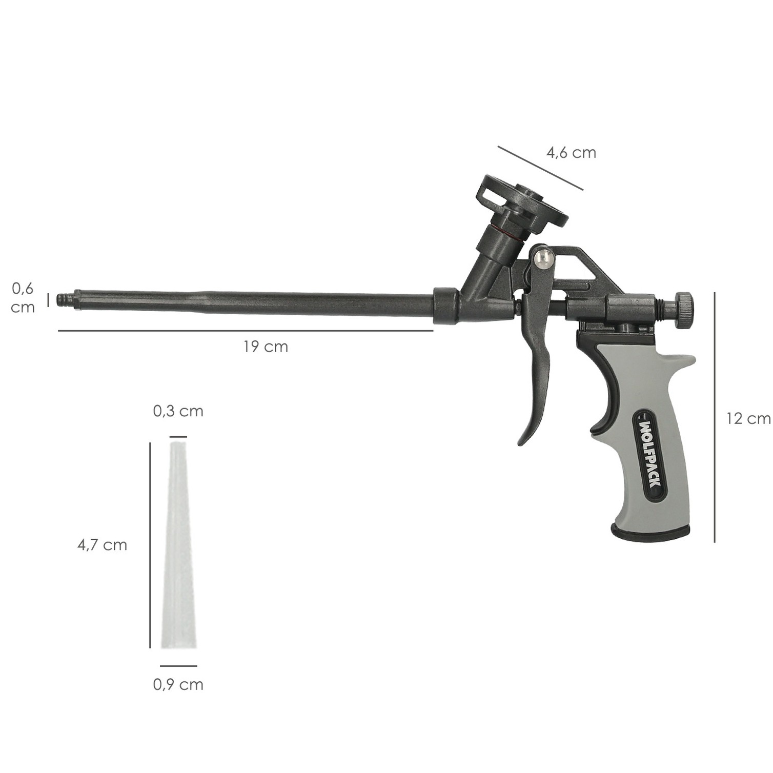 Pistola Para Espuma Poliuretano Recubriemiento Integro PTFE (Interior y Exterior) Pistola Calafatear, Rellenar, Sellar