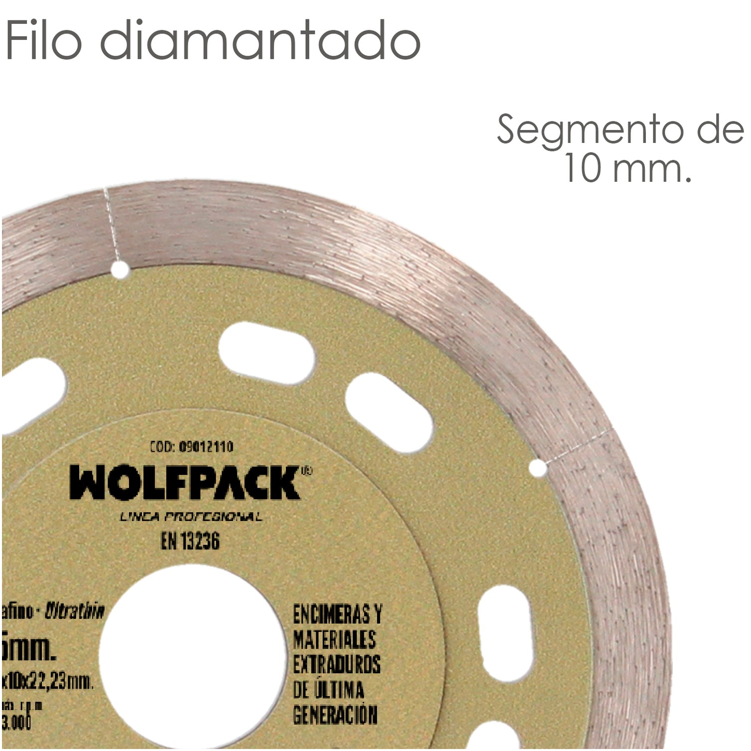 Disco Diamante Ø 115 mm. Materiales de Ultima Generación. Segmento de 10 mm.