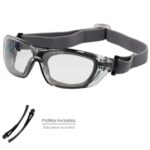Gafas de Seguridad Acolchadas Cristales Transparentes Con Patillas o Goma Elastica. Patillas Engomadas EN/166