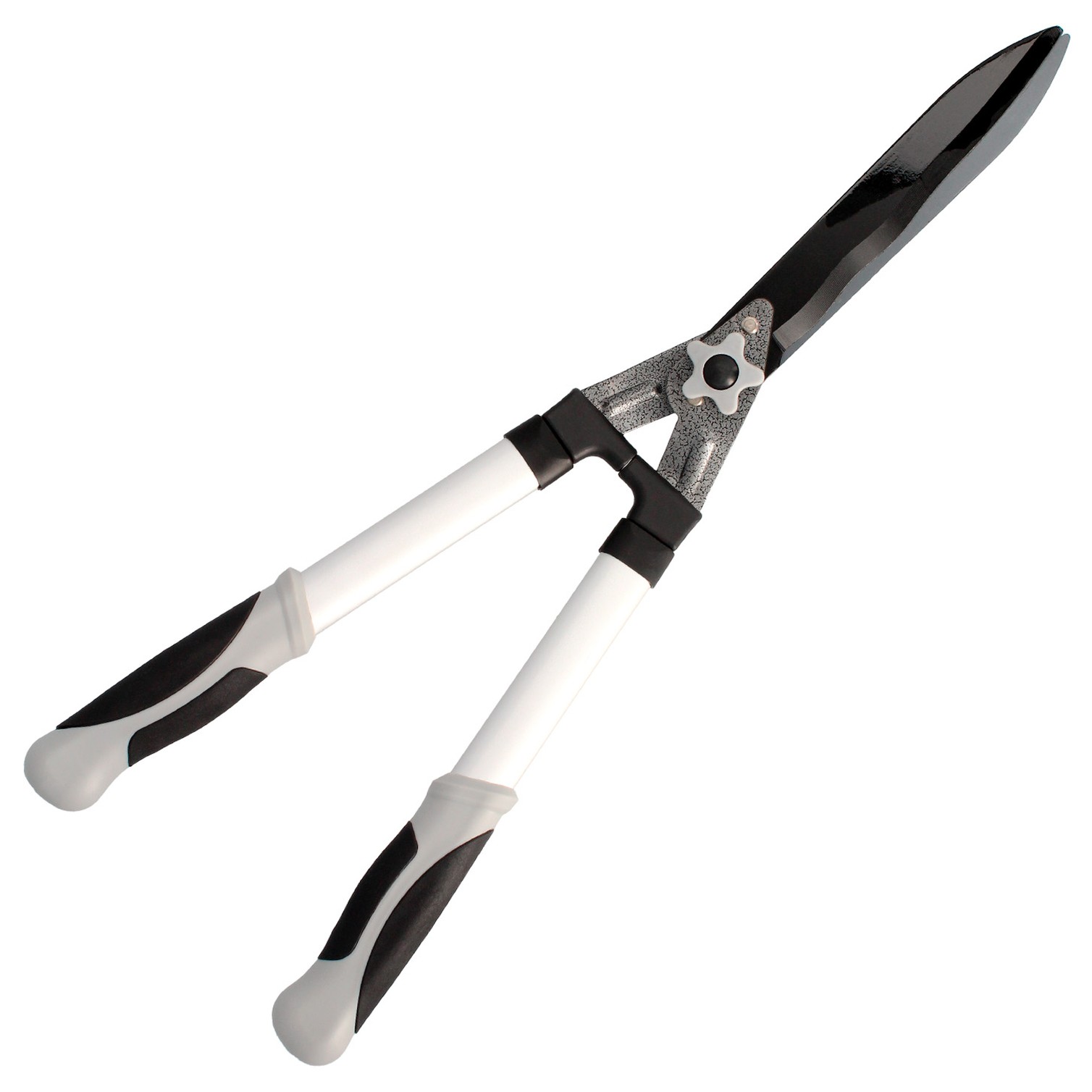 Tijeras Podar Setos 2 Manos Aluminio 63 cm. Hojas Acero Antiadherente, Mango TPR, Ajuste Corte