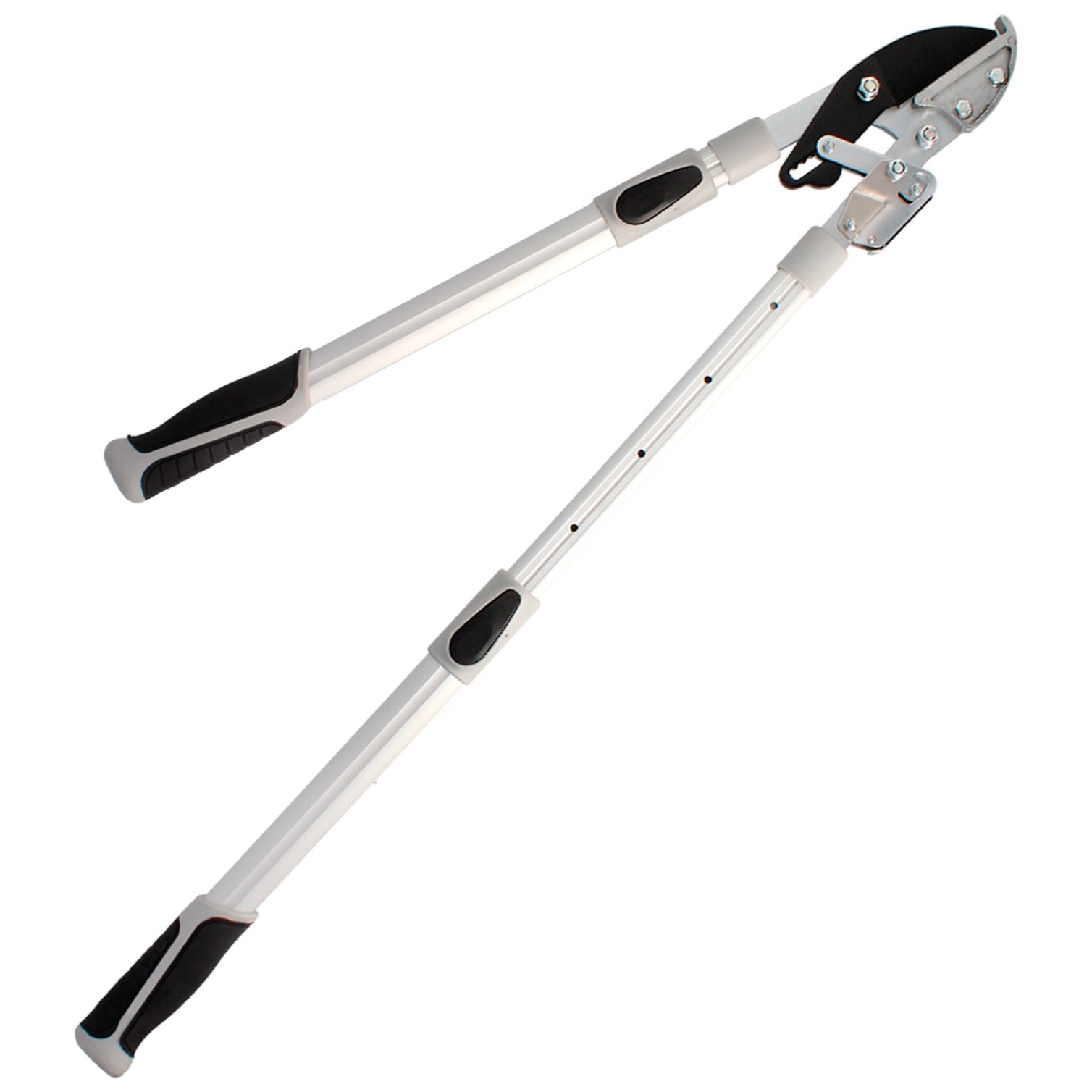 Tijeras Podar 2 Manos Yunque. Telescopica de 68 a 95 cm. Mango Aluminio Multiplicador Fuerza, Corte Ø 35 mm. Empuñadura TPR
