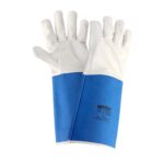Guantes Piel Serraje Largos 40 cm. guante Resistente, Guante Comodo, Guantes De Trabajo, (Par)