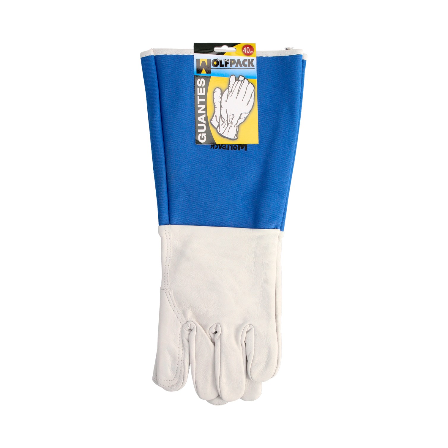 Guantes Piel Serraje Largos 40 cm. guante Resistente, Guante Comodo, Guantes De Trabajo, (Par)