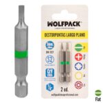 Puntas Destornillador Largo Plano 3 mm. (2 Piezas). Acero S2 al Cromo Vanadio. Puntas Hexagonales, Destorpuntas, [+4 variaciones de Medida Disponibles]