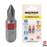 Puntas Largas Destornillador Phillips Nº 1 (2 Piezas). Acero S2 al Cromo Vanadio. Puntas Hexagonales, Destorpuntas, [+3 variaciones de Medida Disponibles]