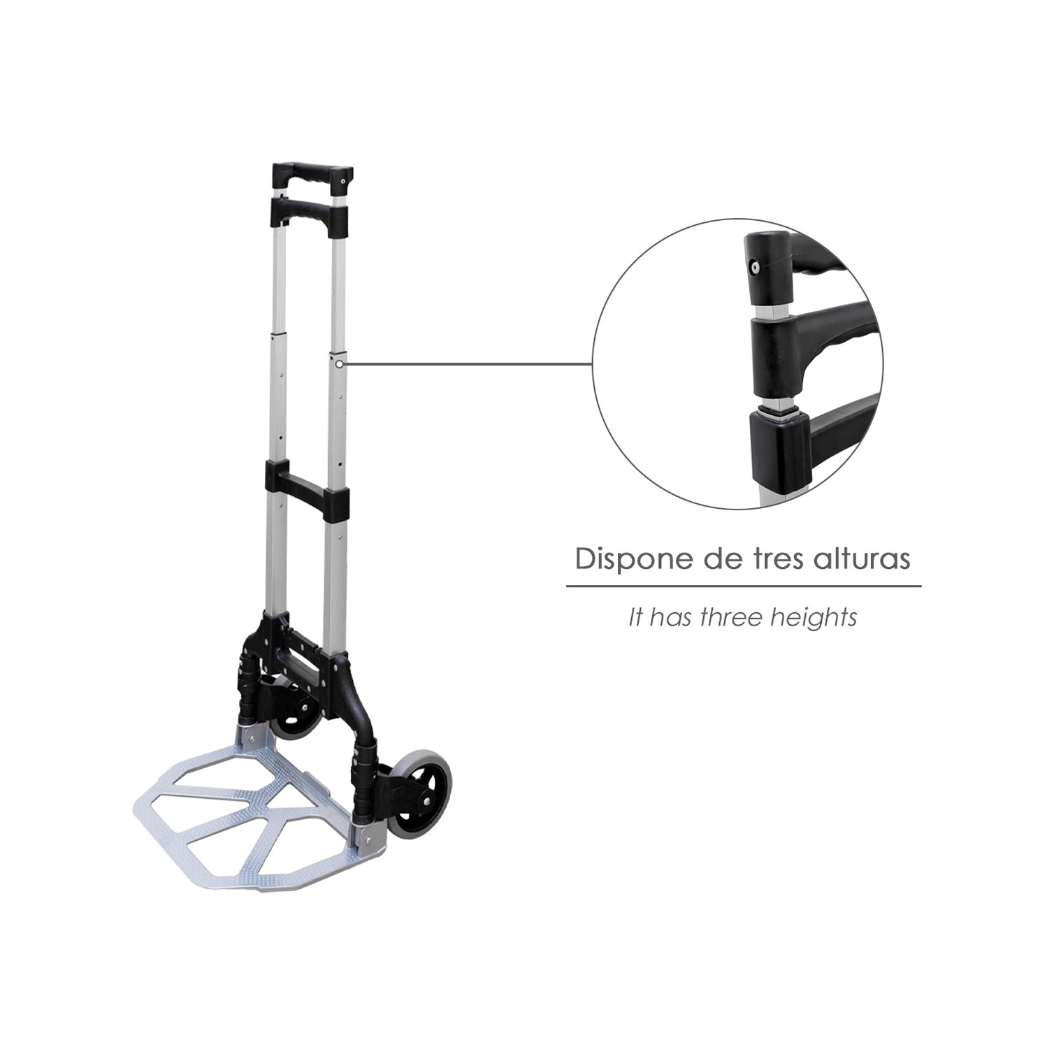 Carretilla Plegable Aluminio Portatil 60 kg.
