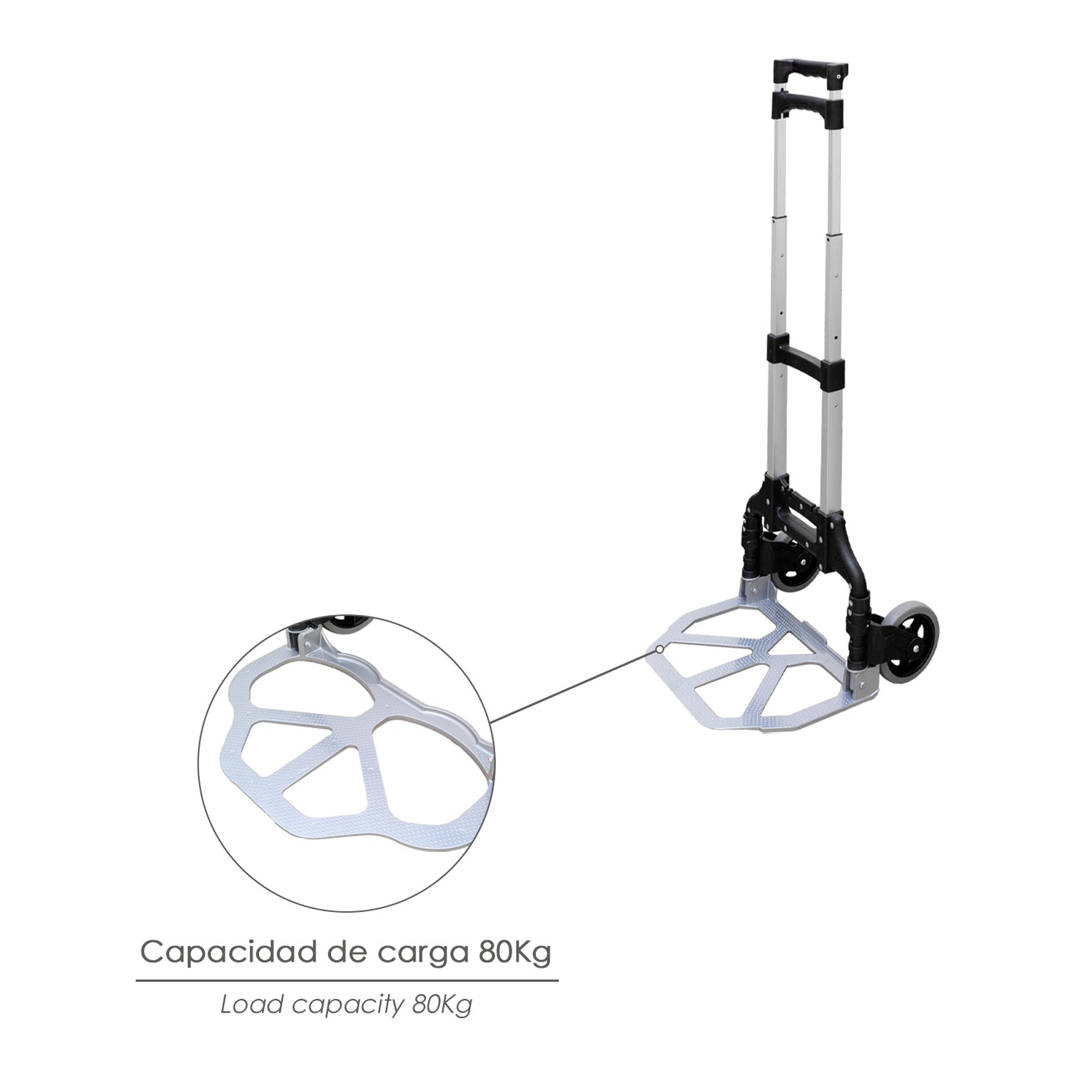 Carretilla Plegable Aluminio Portatil 60 kg.