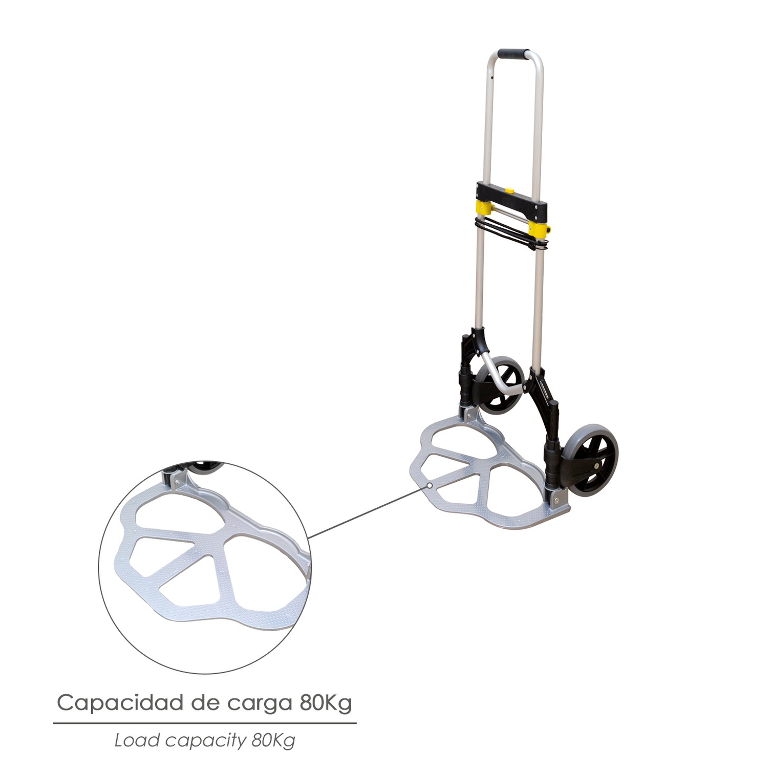Carretilla Plegable Aluminio Portatil 80 kg.